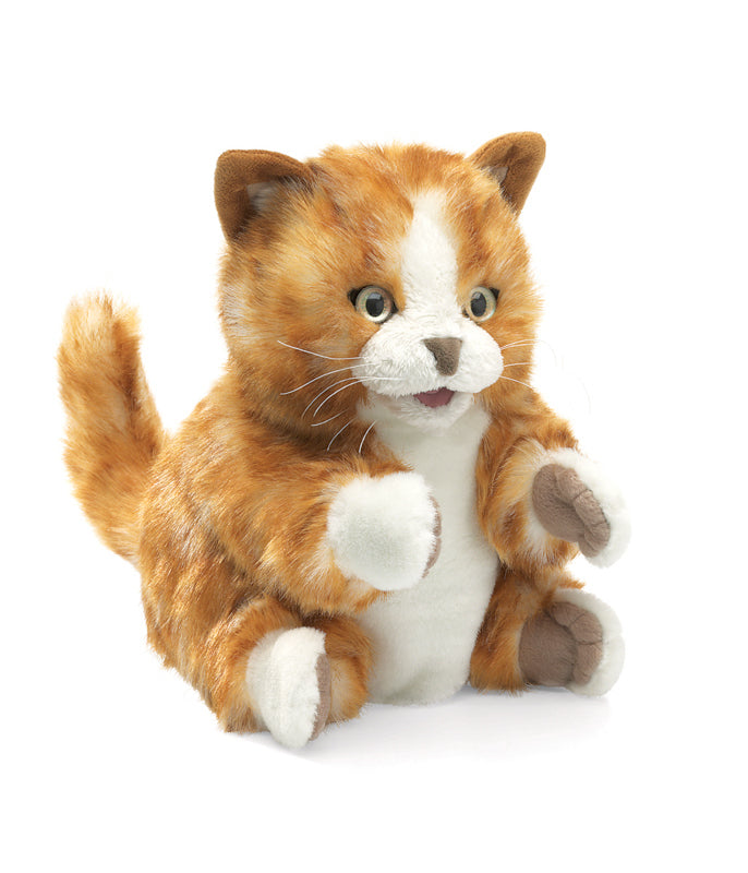 Folkmanis - Orange Tabby Kitten Hand Puppet