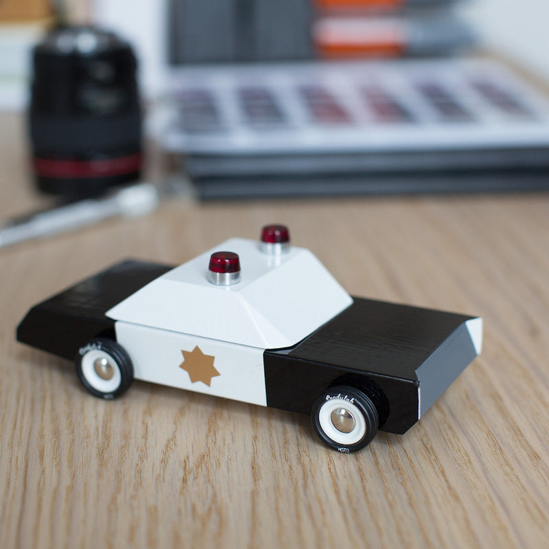 Candylab Wooden Car Toys -  Police Cruiser Toy Car