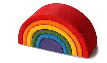 the grimms wooden rainbow in small six pieces
