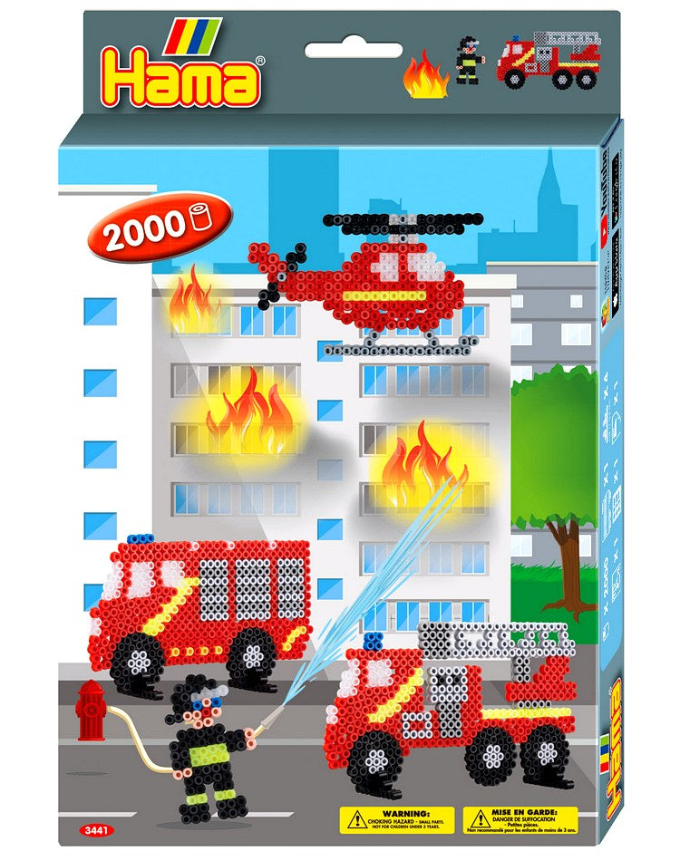 hama beads 2000 piece firefighting set for kids