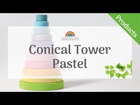 a video of the grimms conical stacking tower showing the way it stacks
