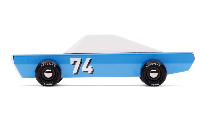Candylab Wooden Car Toys - Blu74 Racer