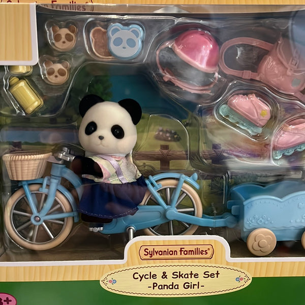 Sylvanian Families Cycle & Skate Set Panda Girl