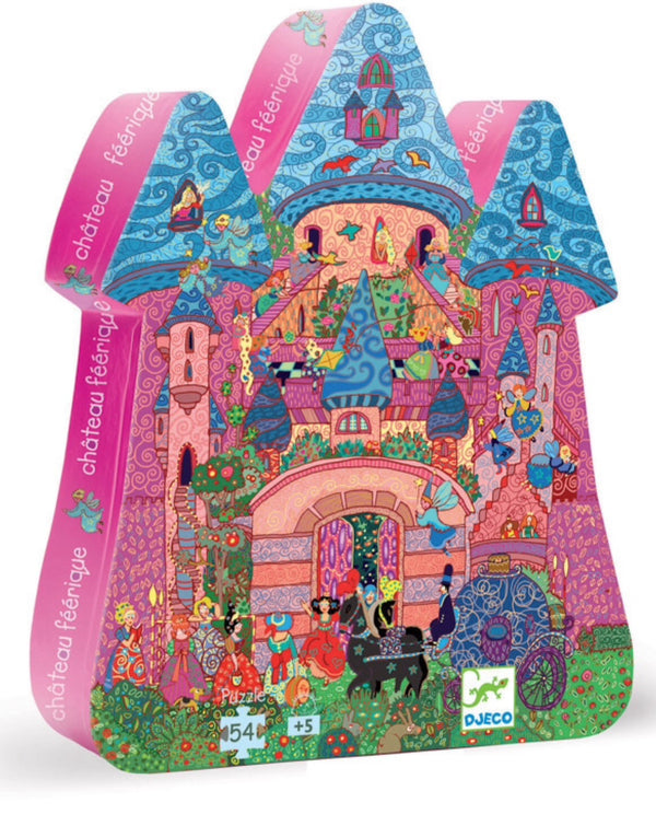 Djeco - Silhouette Jigsaw Puzzle, Fairy Castle