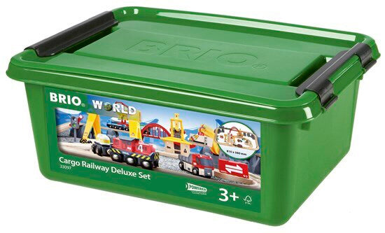 A wonderful comprehensive set for little people. Design and build your very own train set. Construct the puzzle tracks and build. Add a bridge & elevating blocks and toot toot.