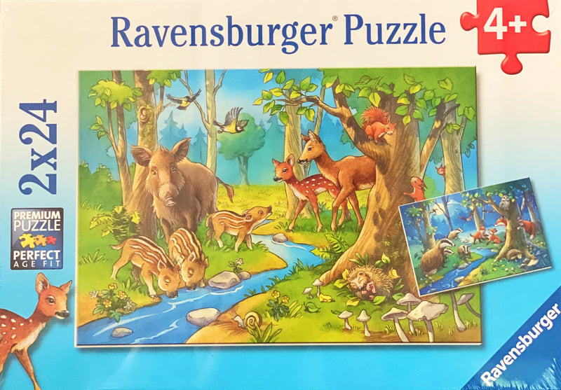 Ravensburger -  Jigsaw Puzzle, 2 x 24 Pieces, Animals of the Forest