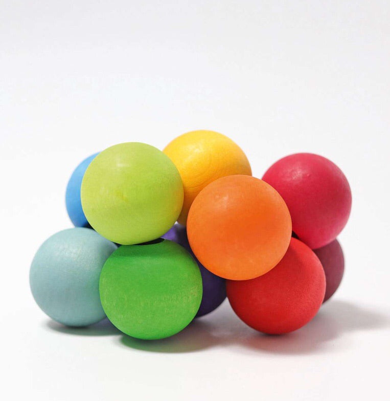Grimm’s - Wooden Beads Grasper, Rainbow