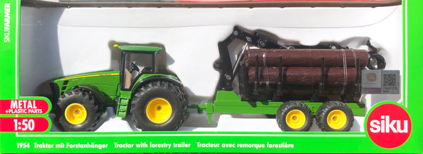 Siku - Tractor with forestry trailer