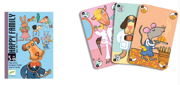 Djeco - Happy Family Card Game with Animals