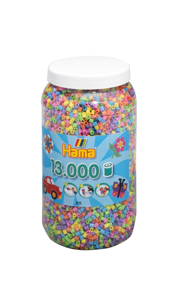 Hama Beads Tub of 13,000 Beads in Pastel