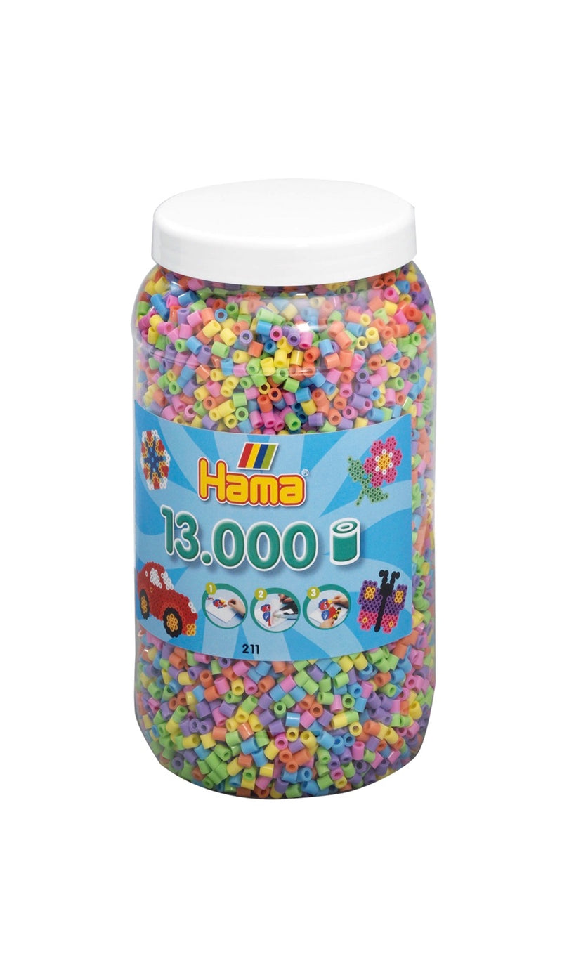 Hama Beads Tub of 13,000 Beads in Pastel