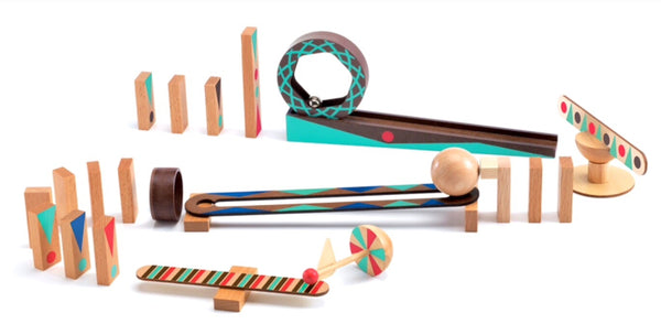 Djeco - Wooden Zig & Go 28 Piece Set