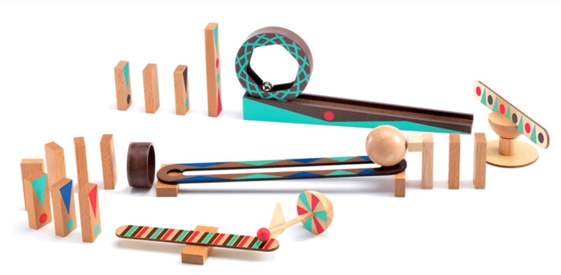 Djeco - Wooden Zig & Go 28 Piece Set