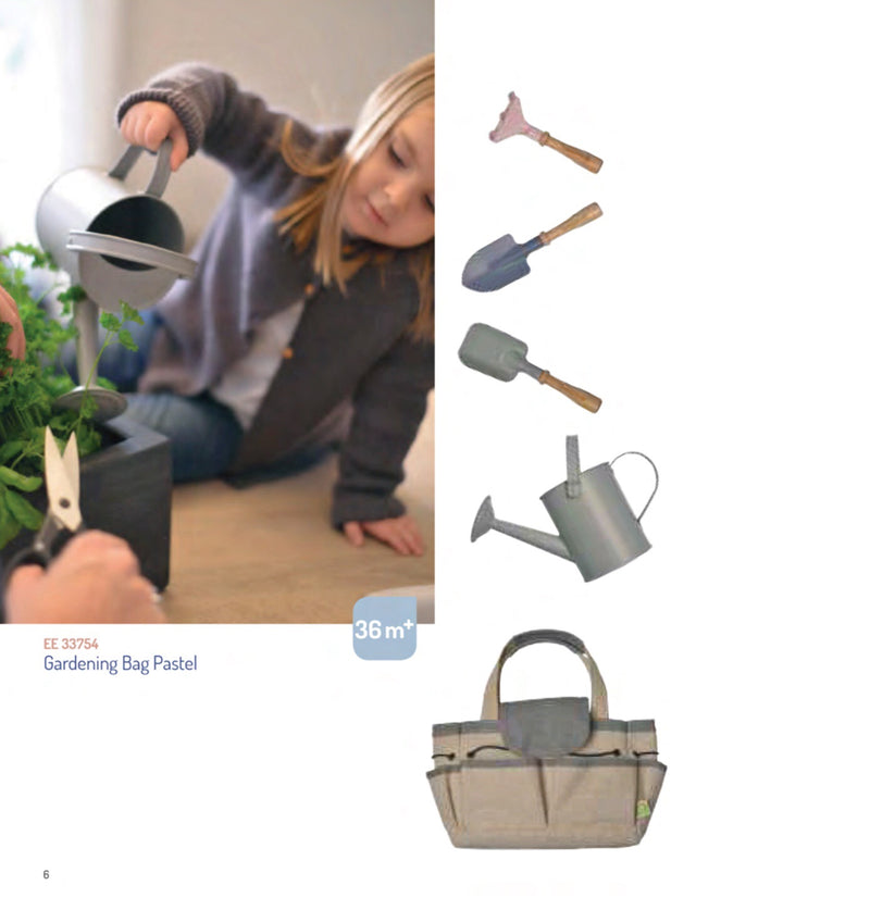 everearth gardening bag with wooden tools