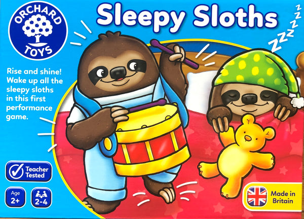 Orcchard Toys - new Sleepy Sloth Game for ages 2+. A performance game , having fun making noises to wake the sloths up. however everybody has to be quiet sometimes .