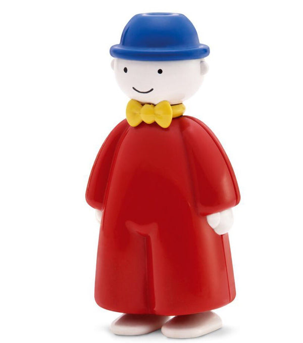 Tomy Toot is very known now. A pocket size little friend who can be taken anywhere. this happy little guy will whistle when you blow into his hat . Height 11 cm Recommended age 1 +