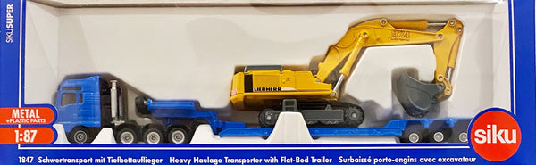 Siku Heavy Haulage Transporter with flat bed trailer is an awesome 2 piece sike truck for ages 3+ 