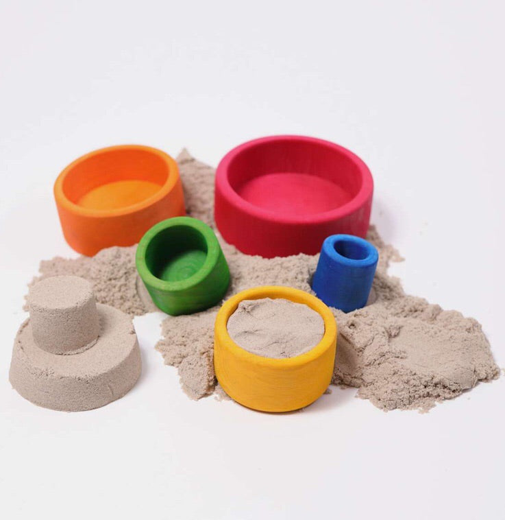 Grimm's Wooden Small Bowls for creative and imaginative sand play.