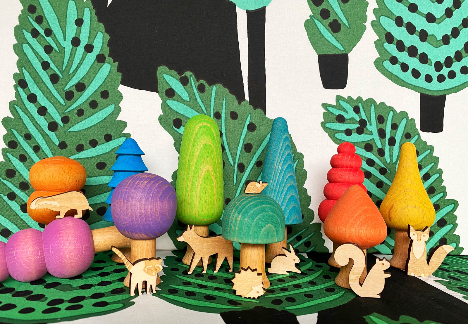 Ocamora | Wooden Toys Australia | Ocamora Forest Trees 10 pieces