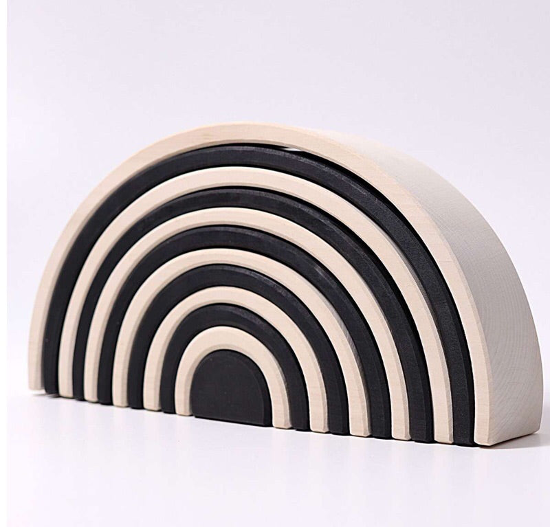 Grimm’s - Large Rainbow Black & White 12 Pieces