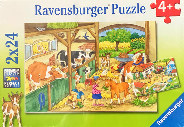 Ravensburger -  Jigsaw Puzzle, 2 x 24 Pieces, A day at the Farm