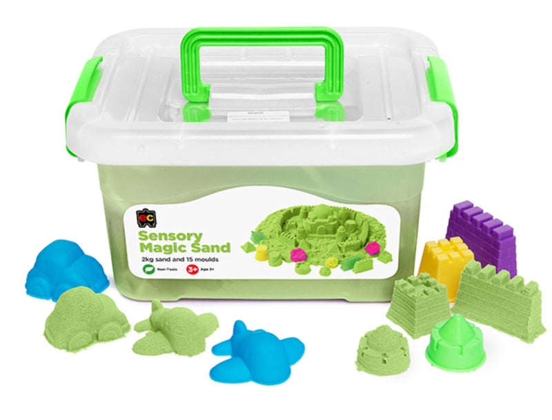 Magic Sensory Sand with Moulds 2 kg, Green