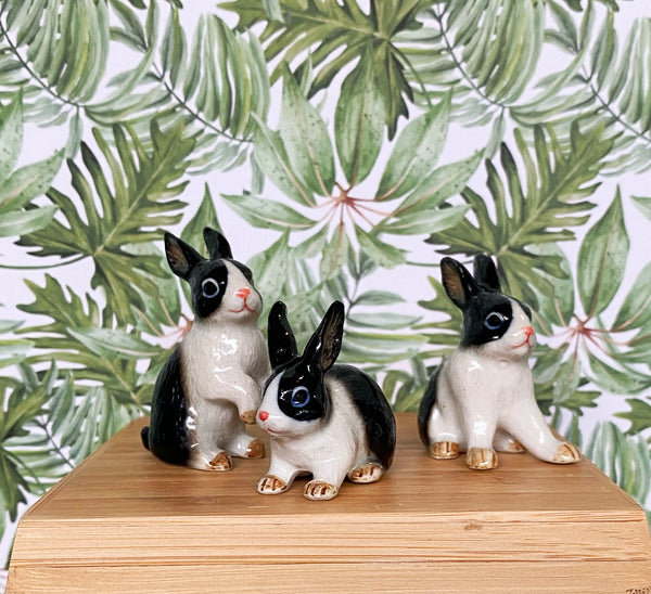 Black & White Rabbit - Ceramic