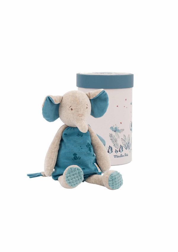 A gorgeous velour elephant soft toy for any new born baby and small child. Floppy ears, arms and trunk, ideal for cuddles. 