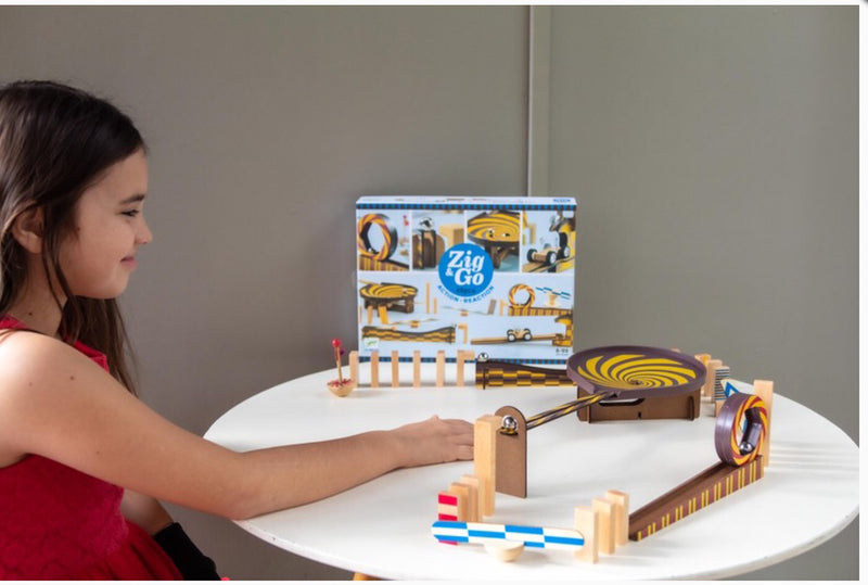 Djeco - Wooden Zig & Go 45 Piece Set