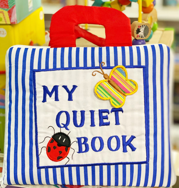 My Quiet Book Blue and White stripe