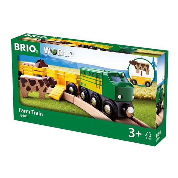 A lovely 5 Piece farm set - take the cow and horse to the pasture!  Includes 1x Engine, 2x Cattle Wagons, 1x Cow, 1x Horse 