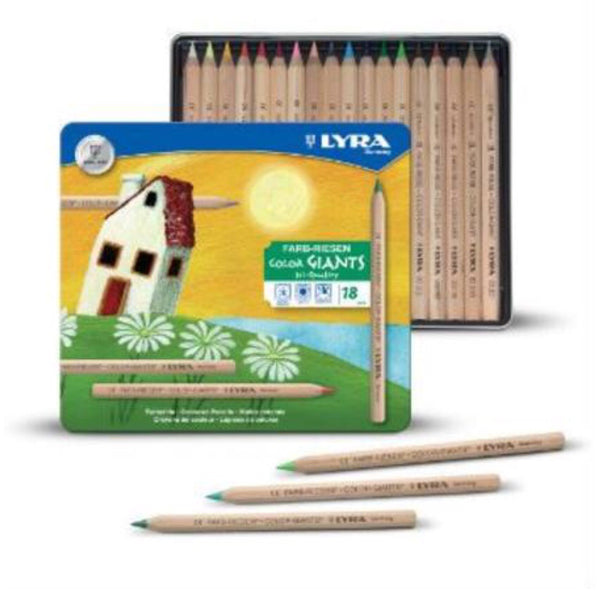 Lyra - Colour Giants Pencils 18 pack, unlacquered
