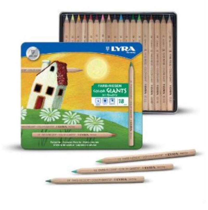 Lyra - Colour Giants Pencils 18 pack, unlacquered