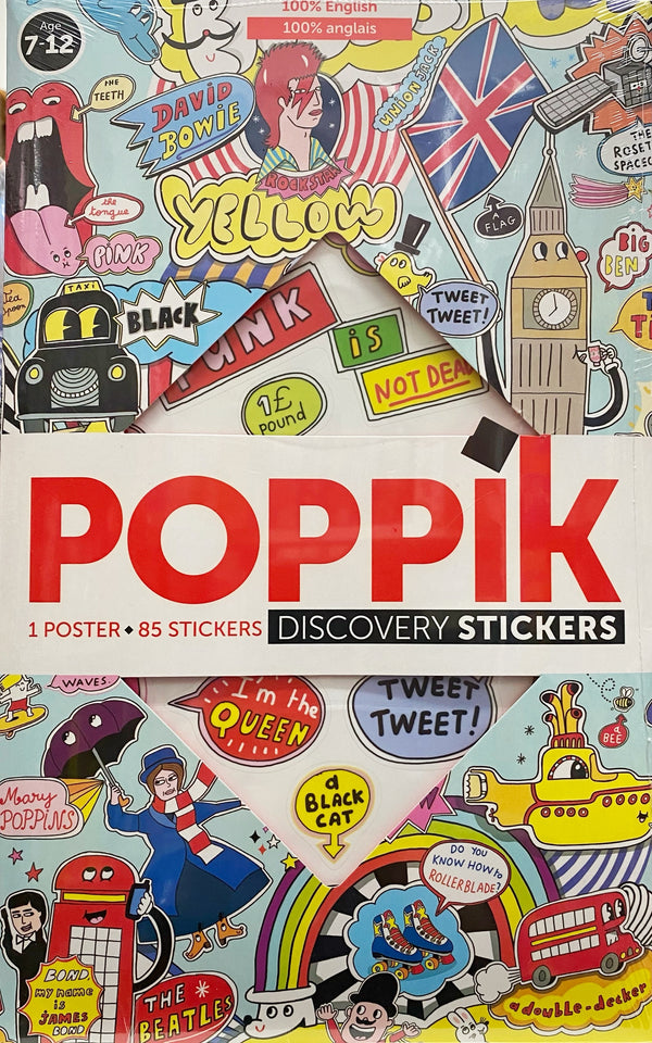 Poppik -  Discovery Stickers, Street Art 100 % English