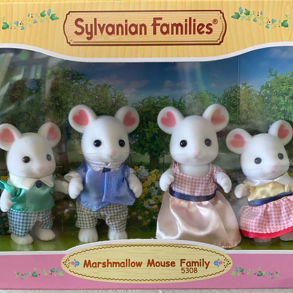 Sylvanian Family Marshmellow Mouse Family