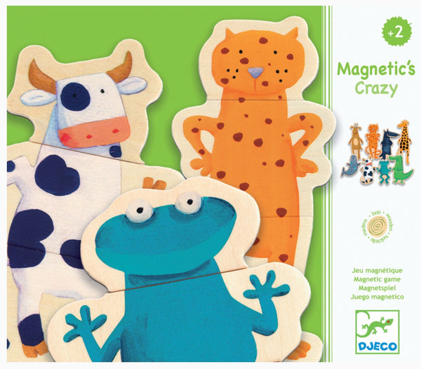 Djeco - Wooden Fridge Magnets, Crazy