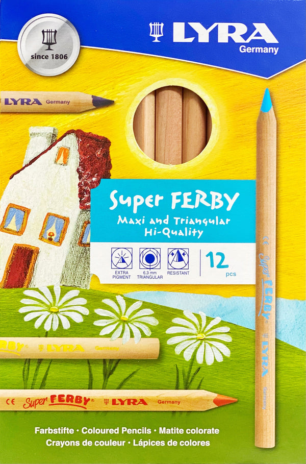 Lyra - Super Ferby unlacquered 12 assorted colour pencils