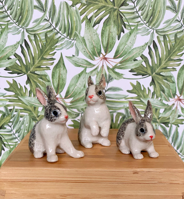Grey & White Rabbit Ceramic