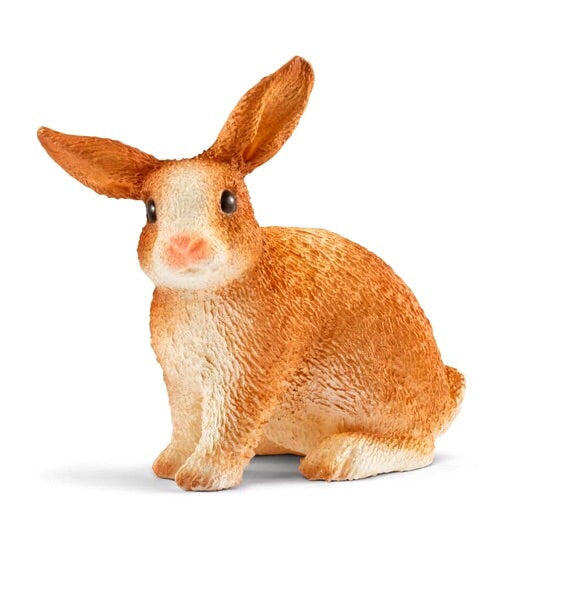 A very cute rabbit by Schleich. Rabbits are very social animals and love to eat juicy herbs, fresh clover, salad, twigs and peelings. Size height 4 cm,  length 2.5 cm , width 3 cm  Recommended age 3-8 years 