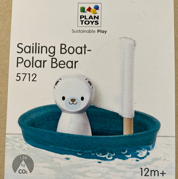 Plan Toys - Sailing Boat Polar Bear
