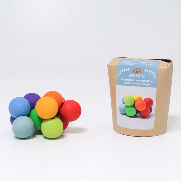 Grimm’s - Wooden Beads Grasper, Rainbow