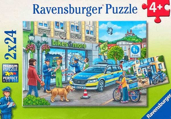 Ravensburger - Jigsaw Puzzle, 2 x 24 Pieces, Police at Work