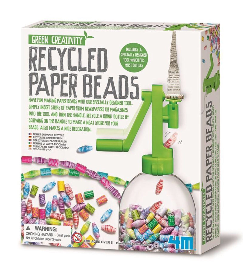 A Green Science kit for producing recycled paper beads including a simple plastic device. A great craft activity for children ages 5 +