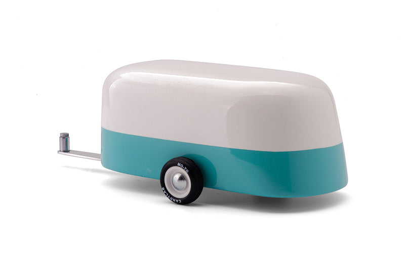 Candylab Wooden Car Toys - Camper in multi colour print