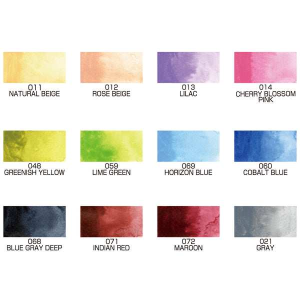 Kuretake - Gansai Tambi Paints 12 colors set 2