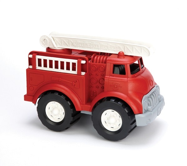 green toys fire truck in red and white