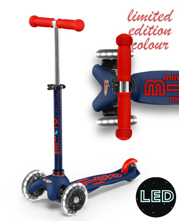 Micro Scooters - Mini Micro Deluxe Scooter LED Navy Blue