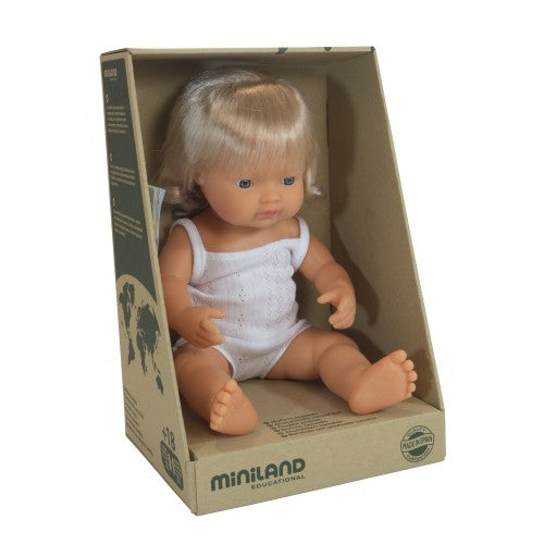 Miniland - Vinyl Doll 38cm Caucasian Girl
