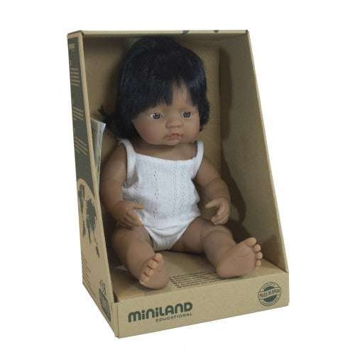 Miniland - Vinyl Doll 38cm Latin American Girl