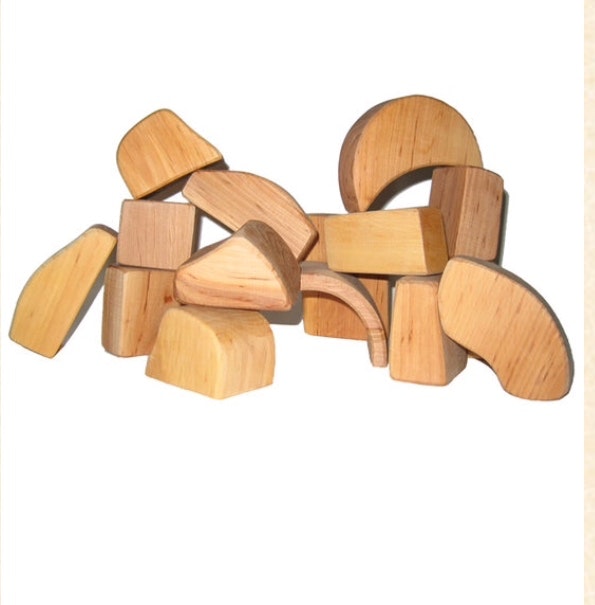 Wooden Blocks - Spiel & Holz Waldorf Natural 15 pcs in wood